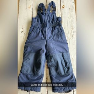 Lands End Bibs size 4 Navy blue